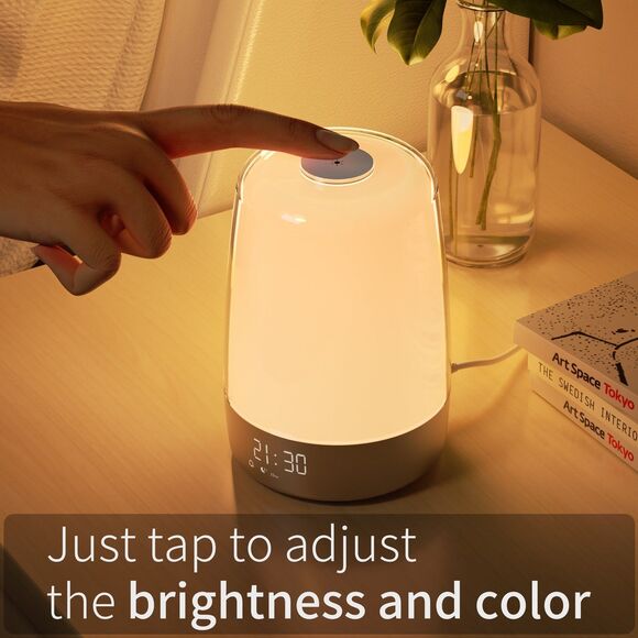 Sunrise Alarm Clock, Wake up Light Alarm Clock, 3 Ways Dimmable Modern Small Dig - Picture 6 of 12